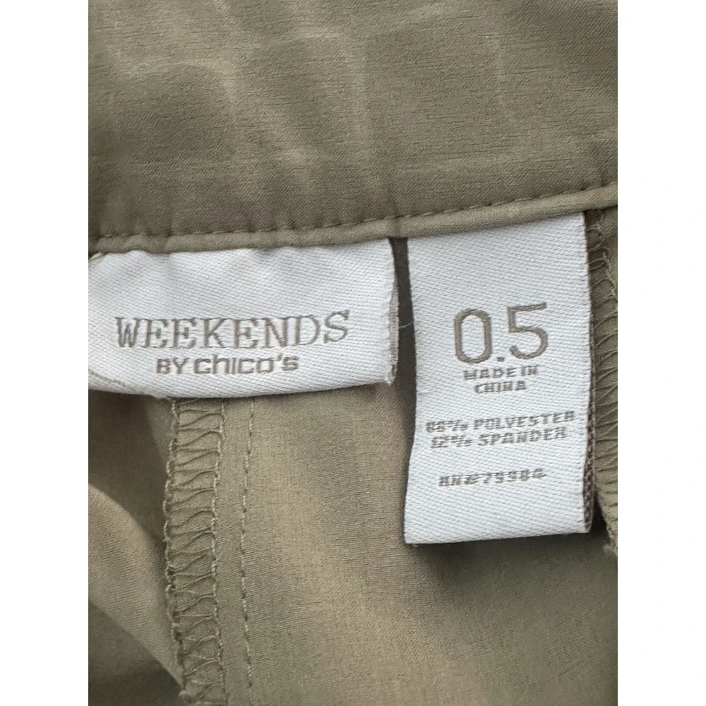 Chico Weekends Women's Tan Beige Capris with Pull Cord‎ Size 0.5 Chico's